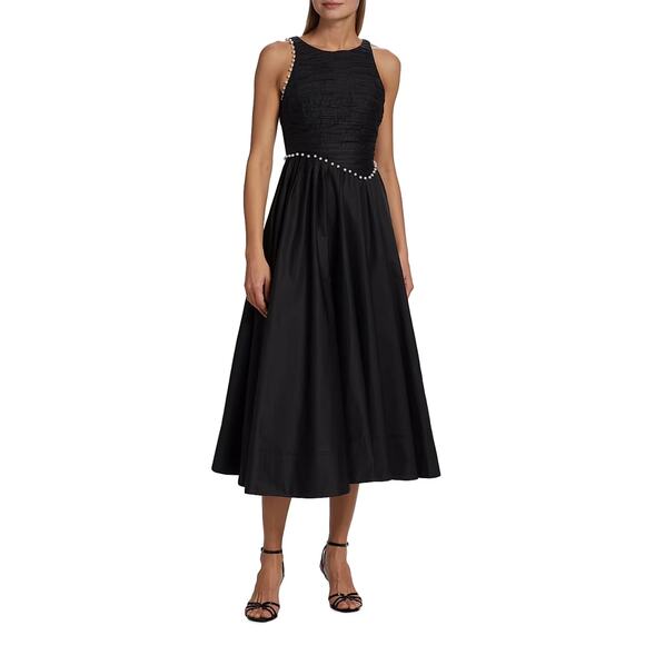 Aje Florence Pearl Trim Midi Dress - Picture 2 of 15